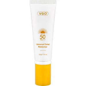VGO Tinted Sunscreen SPF 50, Facial Lightweight Universal Moisturizer, Hydrating Sun Essence Leaves No Sticky Feeling Travel Size Against UVA and UVB Rays