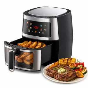 Air Fryer, FryForce360º,Digital Display with 8 Presets,Easy View Window & Interior Light, 5 QT Pro XL Capacity