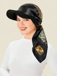 Women's Double-Layer Satin Decorative Triangle Headscarf, Tie Back Headwraps, Comfortable Fit, Ideal for Daily Wear, Outdoor Activities, Beach Vacation, Spring Summer Series, Great Gift