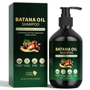 Batana Oil Shampoo for Hair Growth, Strengthening, Thickening, Sulfate Free Hair Shampoo for Women & Men with Thinning Hair & Hair Loss, Infused Rosemary, Tea Tree Oil & Mint, 10.15 fl.oz