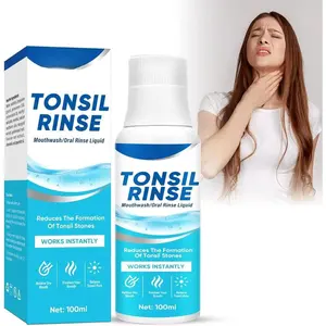 Tonsil Stone Remover, Effective Mouthwash, Mint Flavored Oral Mouthwash, Helps Soothe Tonsils, Eliminates Bad Breath, s Dry Mouth, Preservative and Alcohol Free, 3.53 Fl Oz
