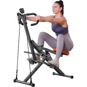 Squat Machine for Home Gym, Squat Assist Trainer, Rowing Machine for Full Body Workout, 220 LBS Loading Capacity