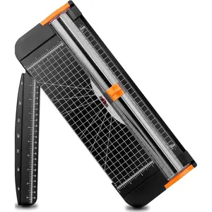 12 Inch Titanium Paper Cutter with Automatic Safety Guard, Side Ruler for A3 A4 A5 Paper, Scrapbooking, Cards, Photos, Coupons, and Cardstock