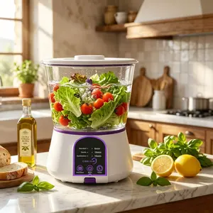 Multifunctional Household Fruit And Vegetable Cleaning Machine, Fruit And Vegetable Cleaner, Vegetable Cleaning Purifier, Fashionable Design, Efficient Cleaning Tool, High-quality Materials, Sturdy And Durable, Home Chef