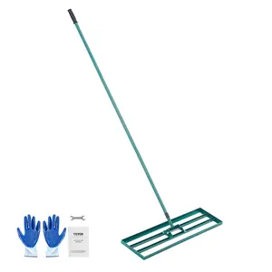 VEVOR Lawn Leveling Rake,  36"x10" Level Lawn Tool, Heavy-duty Lawn Leveler with 78" Steel Extended Handle, Yard Leveling Rake Suit for Garden, Golf Lawn, Farm