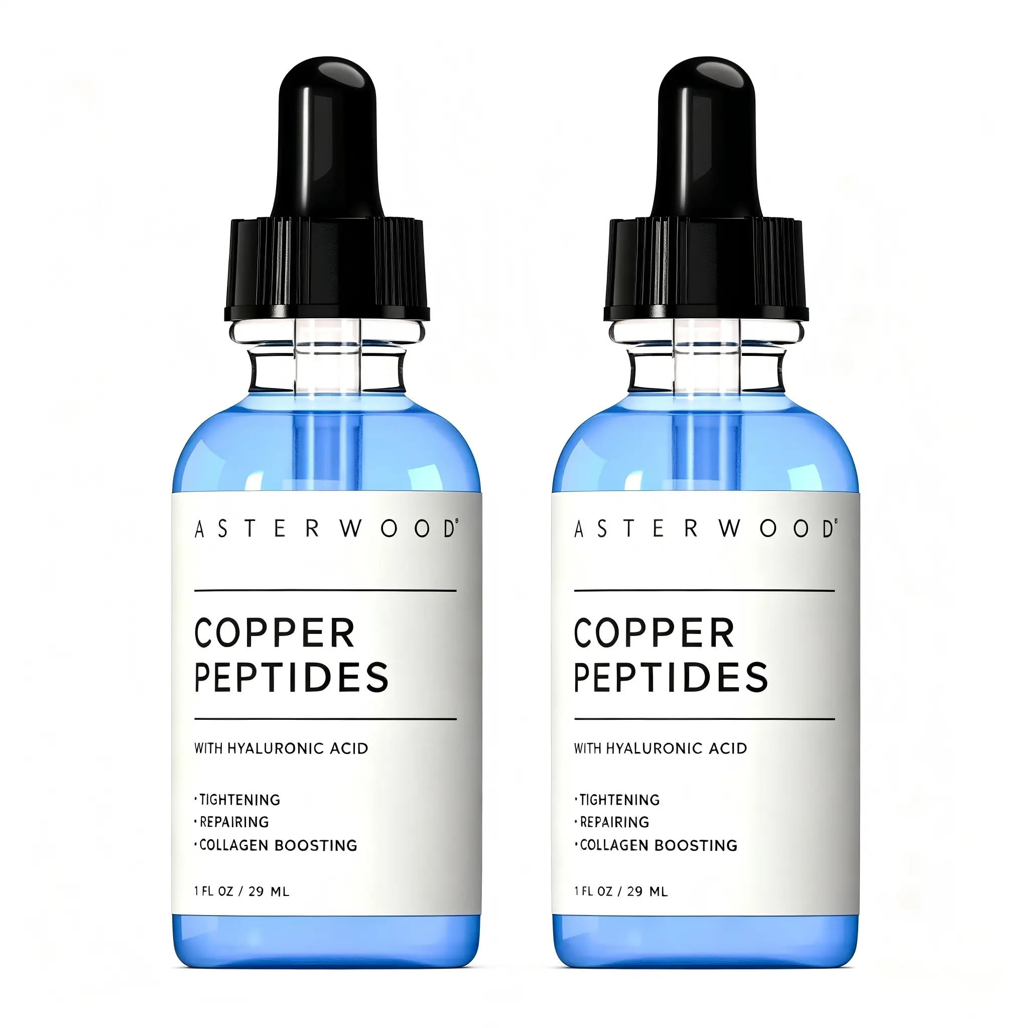 NEW!2PCS GHK Cu Peptide Serum – Copper Peptide Serum for Tightening, Collagen Boosting & Hydrating – Topical GHK-Cu with Hyaluronic Acid