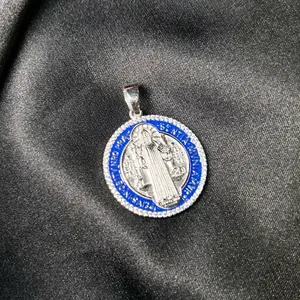 Dije San Benito sólido 925