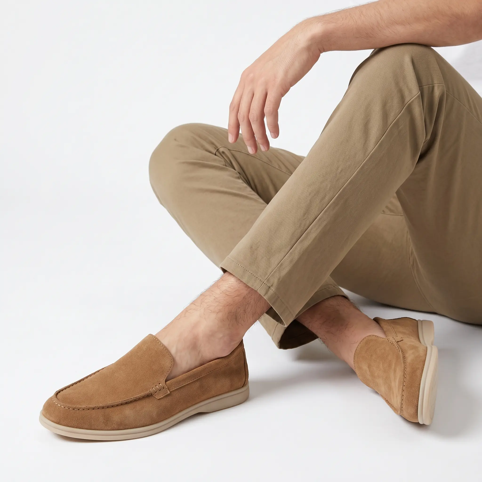 Men's Suede Loafers Slip On Casual Shoes British Style Vintage Moccasin Lightweight Soft Sole Comfortable Driving Shoes for Men Fashion Lazy Shoes Breathable Walking Sneakers Everyday Wear Dress Casual Footwear