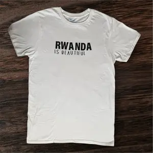 Rwanda is beautiful texts White T-shirt Unisex