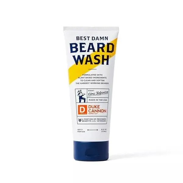 Duke Cannon Beard Wash for Men – Hydrating Beard Shampoo & Facial Hair Cleanser – Gently Cleans, Softens & Conditions Beard – 6 fl oz