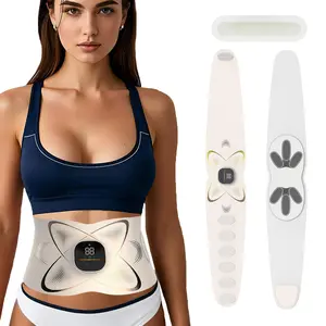 Muscle Massage Belt Cordless for Muscle Pain Relief in Shoulders & Waist Ideal USB Powered Rechargeable Battery Ideal for Home Use