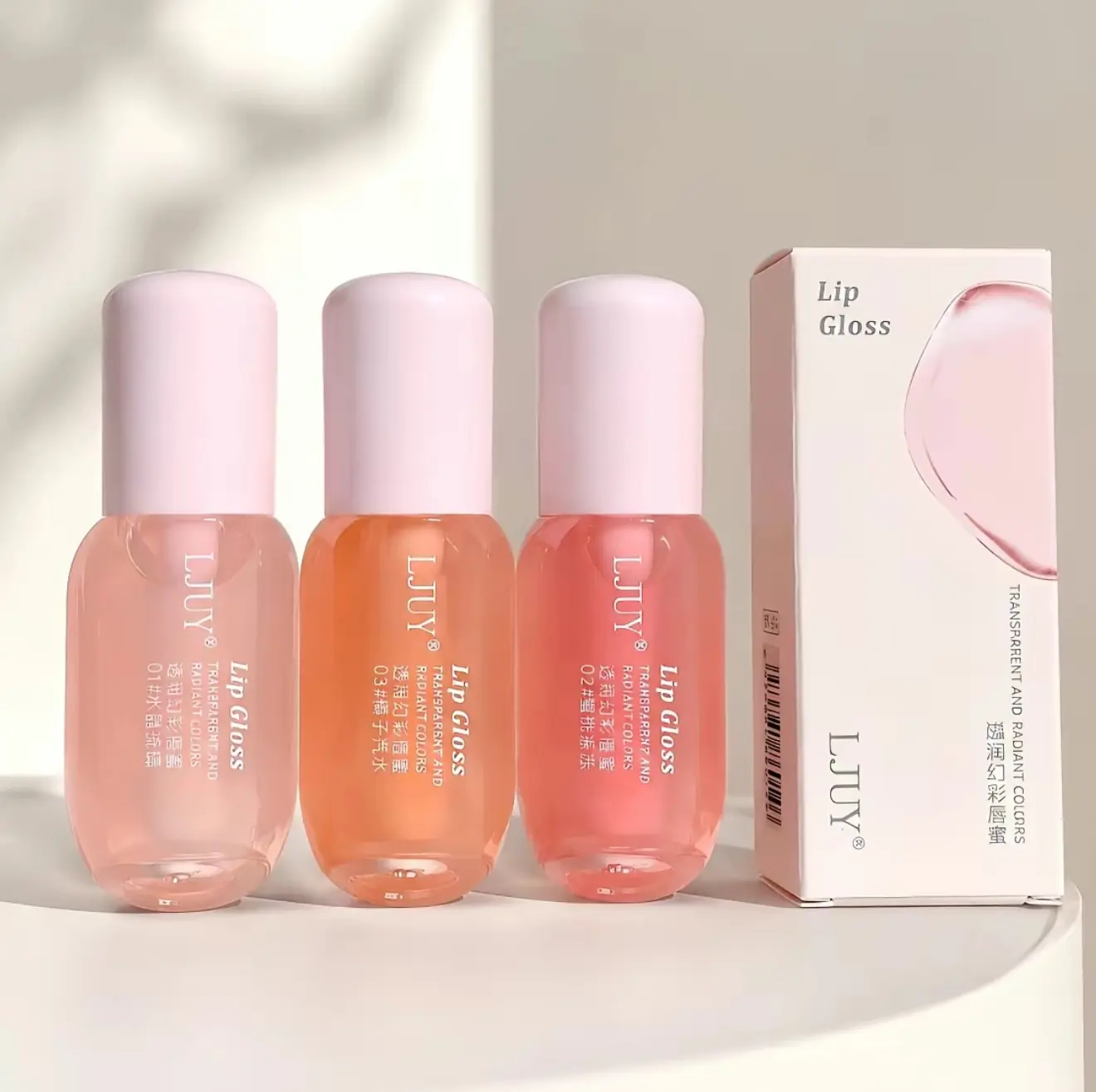 Women's 3-Count Plumping Glow Gloss Set - Hydrating, Non-Sticky Lip Care, Glossy Cosmetic Makeup Gift for Girls