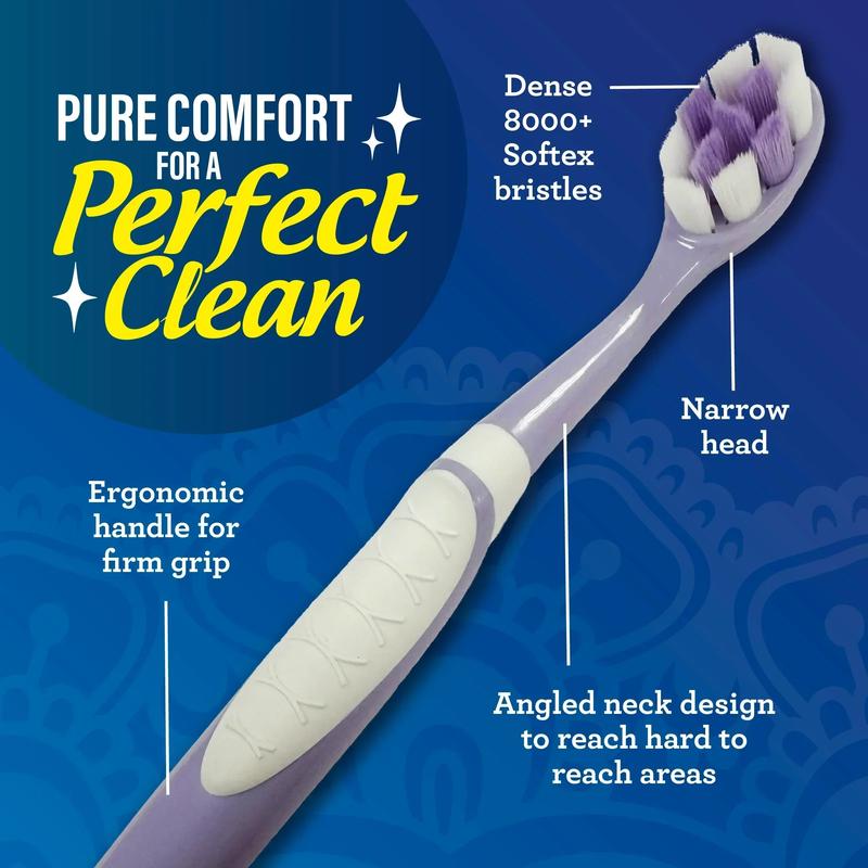 GuruNanda Butter On Gums Toothbrush, ADA Accepted, with 8000+ Ultra Soft Softex Bristles for Sensitive & Receding Gums, Perfect for Whiter Teeth, 8 Ct