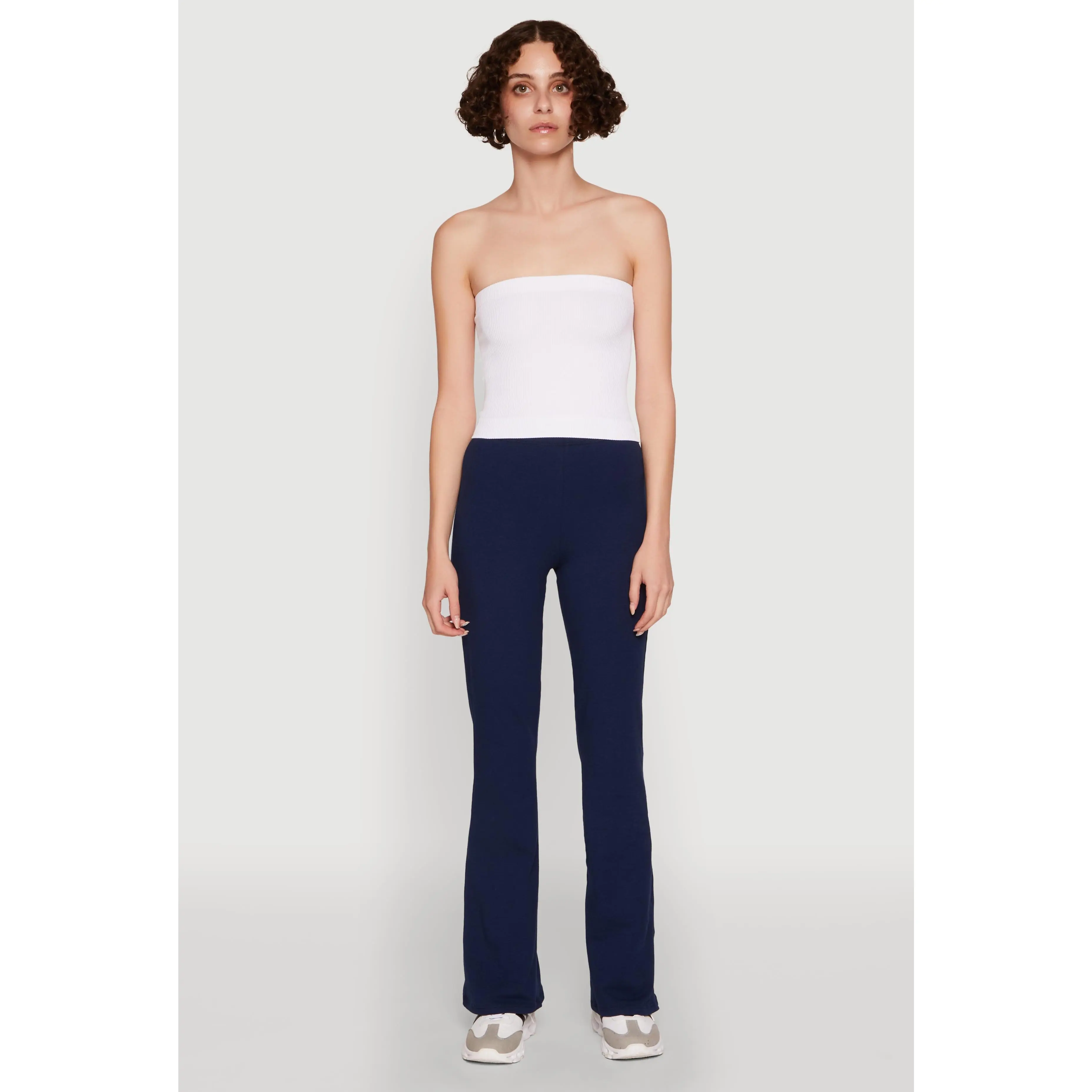 Ribbed Knit Seamless Tube Top