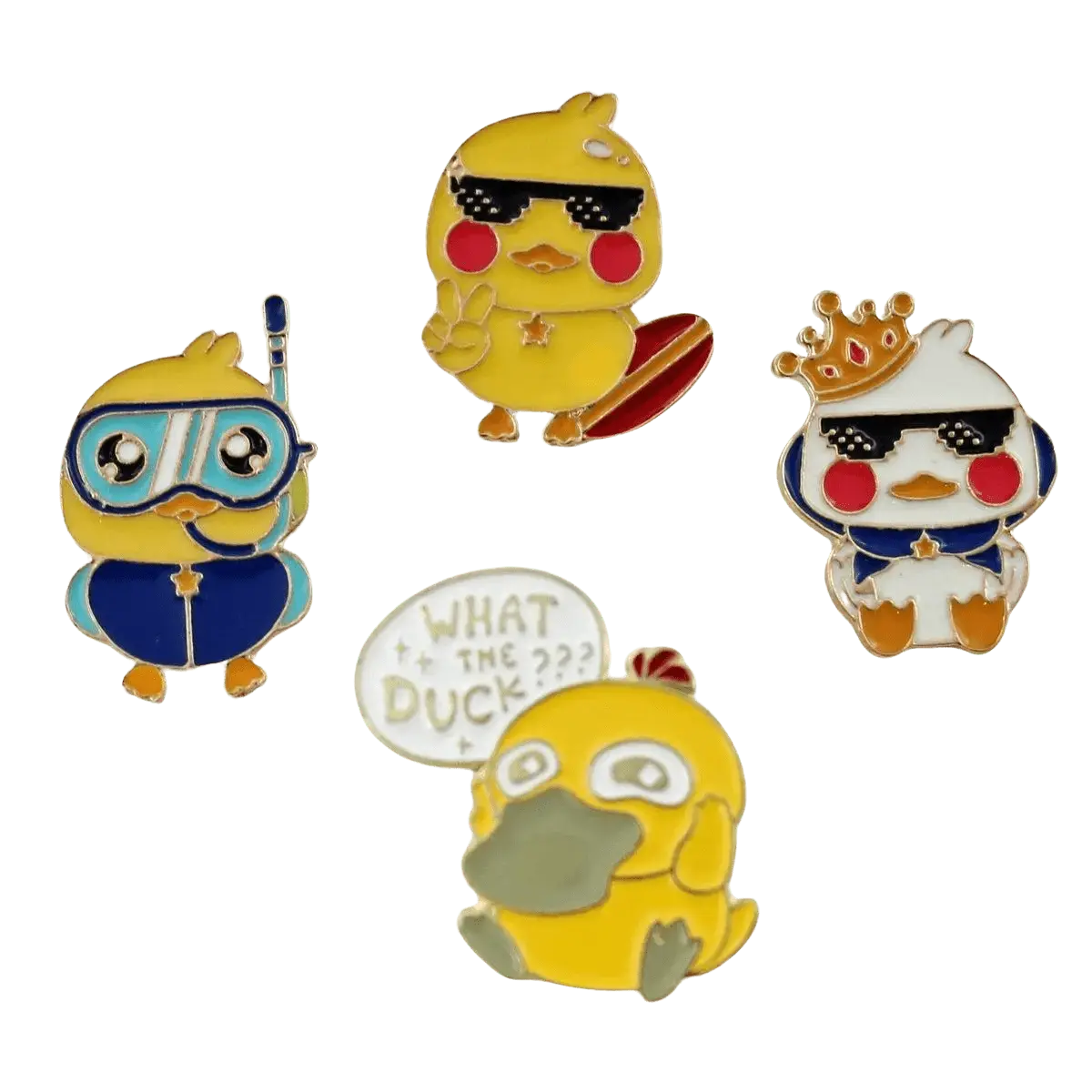 Cute Duck Enamel Pin – Funny “What the Duck” Design for Bags or Jackets – Fun Gift Idea for Animal Lovers or Teens