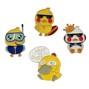 Cute Duck Enamel Pin – Funny “What the Duck” Design for Bags or Jackets – Fun Gift Idea for Animal Lovers or Teens