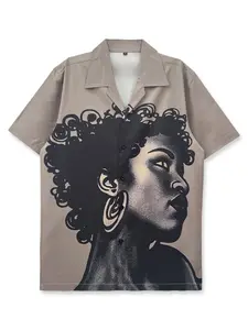 Unisex Printed Shirt, Casual Design, Menswear, Hip Hop Punk Style, Trendy Beachwear, Street Art Fashion, Streetwear, Casual Vacation Wear, Valentine's Day Gift, Short Sleeve Hawaiian Clothing