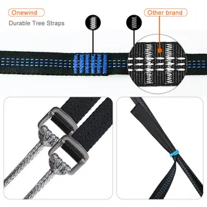 Onewind Adjustable Hammock Tree Straps Kit – Extra Long, Lightweight & Heavy Duty Cinch Straps for Camping | Swing Straps for Trees | Hammock Extension Straps