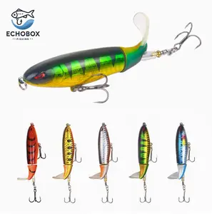 EchoBox Whopper Plopper Propeller Tail Topwater Fishing Lure 5 Pack | Bubble Trail Action for Hooking up Big Bass | Year-Round Freshwater Frenzy!