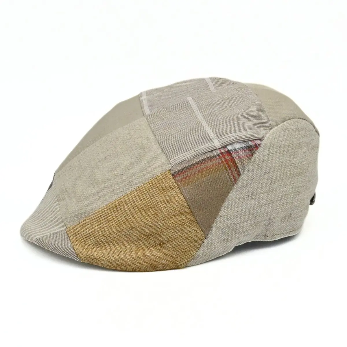 Beige Patchwork Cap