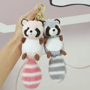 Raccoon Fluffy Keychain - Unique Design Hanging Ornament for Keychains and Bags