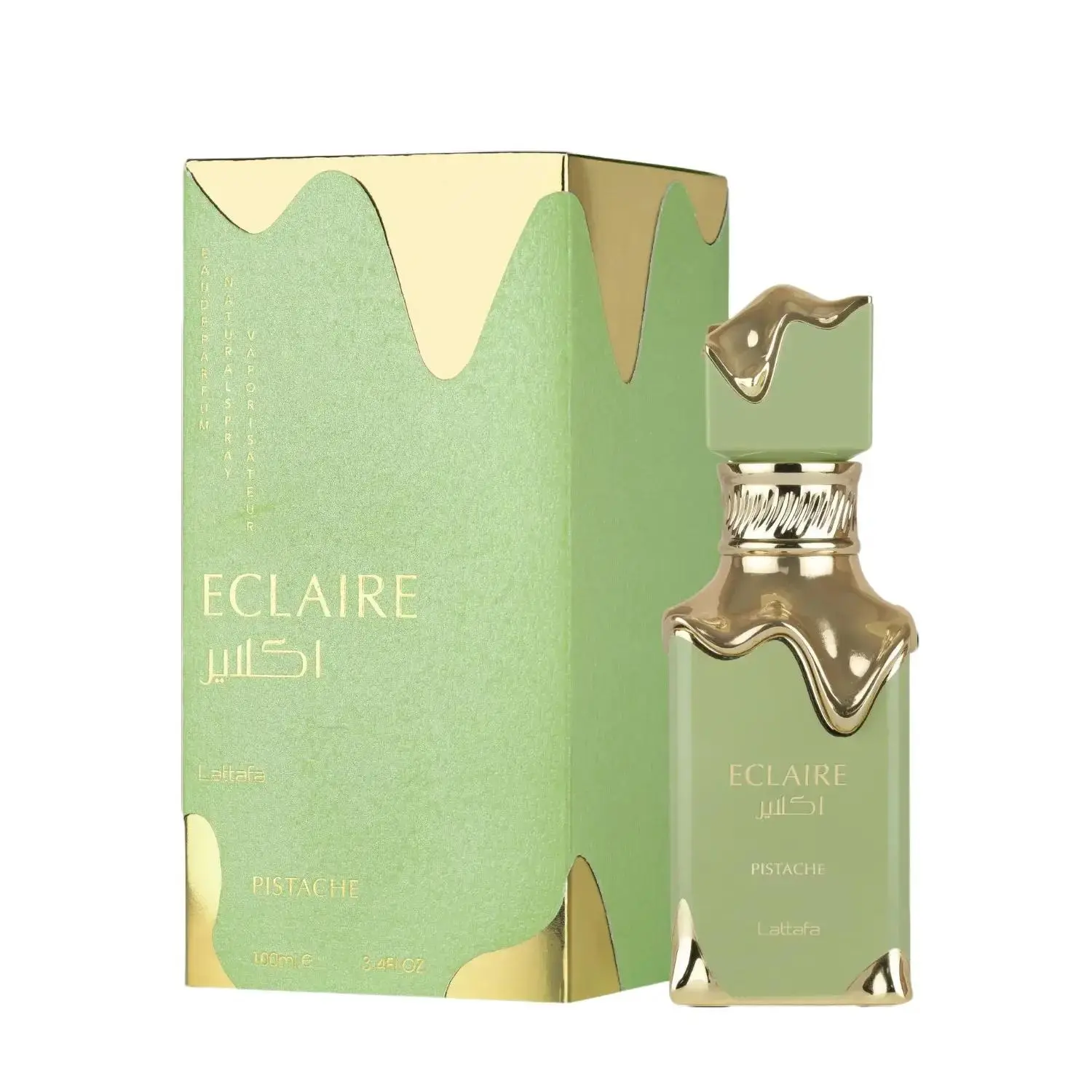 Lattafa Eclaire Pistache for Women Eau de Parfum Spray, 3.4 Ounce