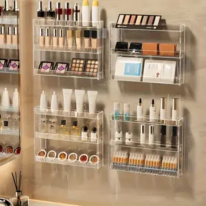 Wall-Mounted Medicine Chest, Multi-Functional Clear Organizer for Makeup & Essentials, Ideal for Bathrooms & Organized Spaces