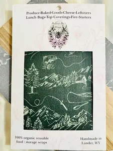 Jumbo Beeswax Bread Wrap — For Sourdough & Loose Produce (Mountain Fly Fishing)