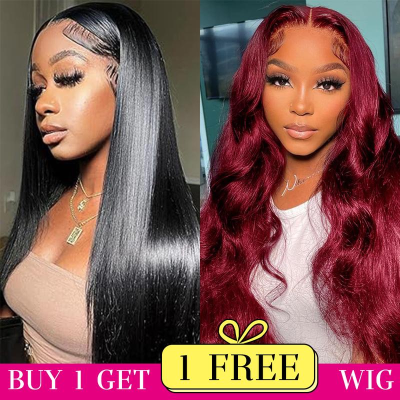 NEW[Combo sale 28"&22"]''Buy 1 get 2'' 13x4 Straight Lace Front Wigs Human Hair for Women 180 Density HD Transparent Lace Frontal Wigs For Women