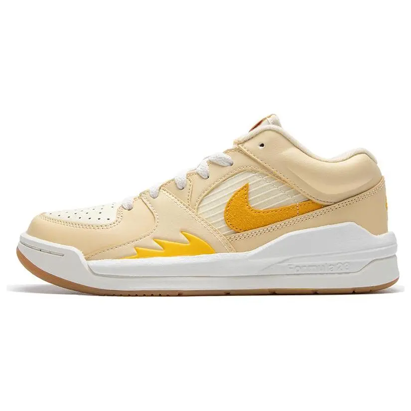 Jordan Stadium 90 Pale Vanilla Coconut Milk Tour Yellow Ochre Cushioned Durable Mid Top Basketball Shoes Women's FN0584-200