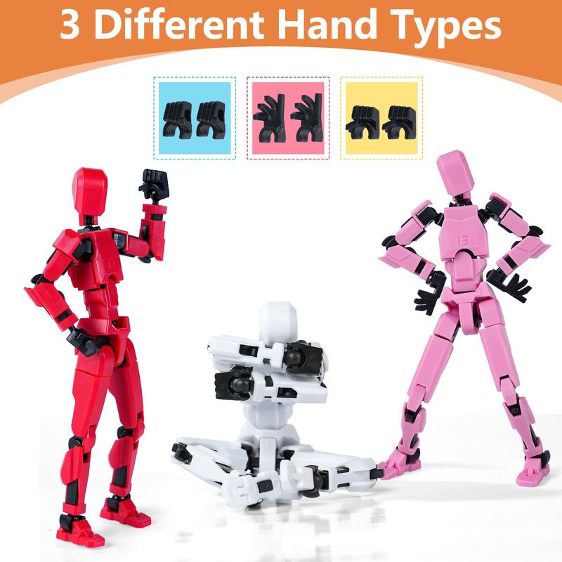 Epipgale Titan13 T13 Action Figure, 3D Printed Multi-Jointed Robot Toy, Pre-Assembled Movable Figure with Gift Box for Collectors and Desk Display