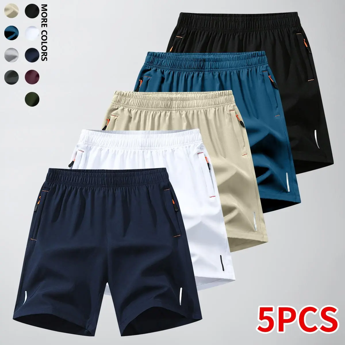 Dark Blue + White + Khaki + Lake Blue + Black