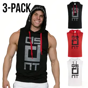 Men's Sleeveless Hooded Gym Tank Top Quick Dry Muscle Fit Fitness Hoodie for Workout & Casual Wear