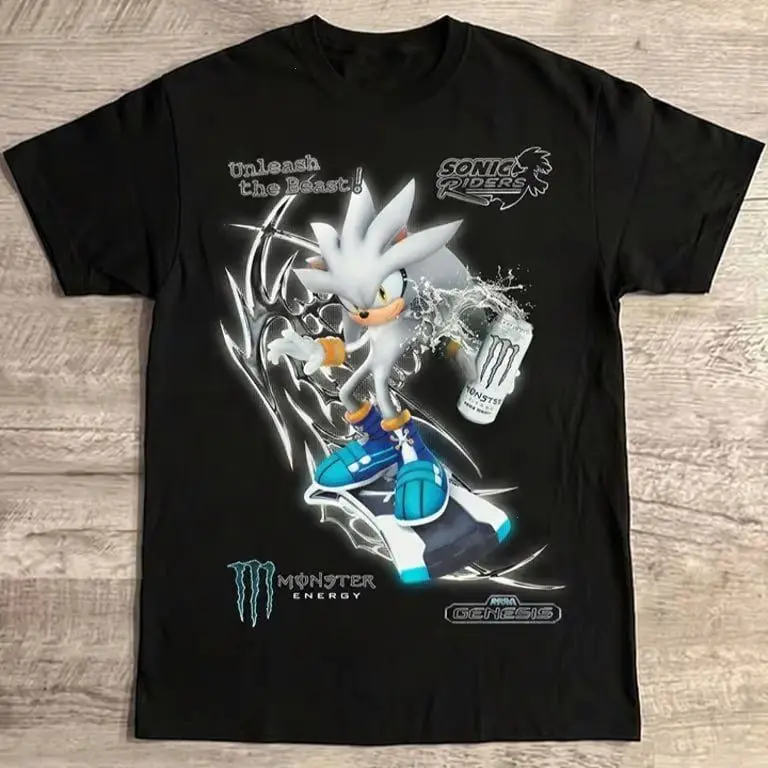 Silver the Hedgehog x Monster Zero Ultra T-Shirt M