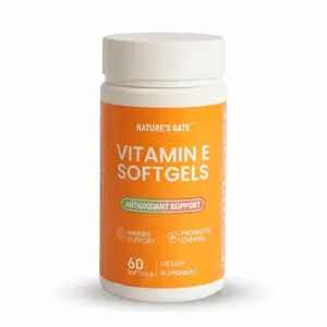 Natures' Gate Vitamin E Softgels – Supports Immune Function, Antioxidant Protection & Heart Health | 60 Softgels outdoorfun  Supplement