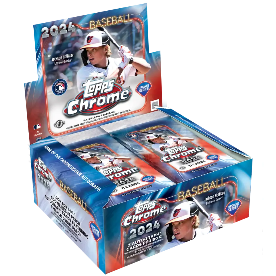 2024 Topps Chrome Baseball Updated Series Jumbo Hobby Trading Cards