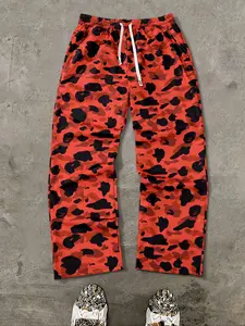 Men's Camo Print Drawstring Waist Cargo Pants, Regular Fit Comfy Elastic Waist Trousers for Daily Wear, Casual Streetwear Trousers, Men's Bottoms for All Seasons