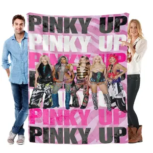 The best-selling XG "Pinky Up" blanket - a K-Pop group merchandise item, a cozy plush blanket, Y2K pink aesthetic, dorm decoration, viral K-Pop fan gift