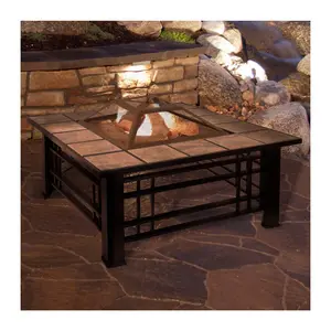 32" Square Tile Fire Pit