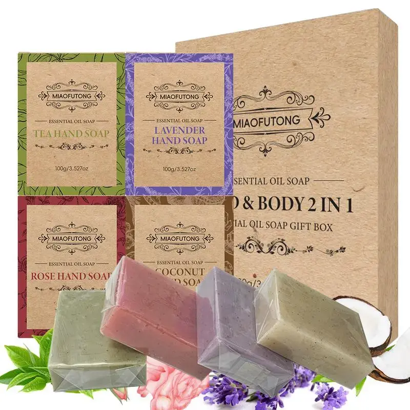 Turmeric Body Cleansing Soap, Floral Body Scrub Soap Set For Body Cleansing, Handmade, Suitable For All Skin Types, The Set Is More Suitable For Family And Friends To Send Loved Ones Comfort Skincare antifungal soap soap jabon de curcuma Cleanser
