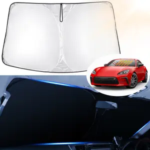 Canvcle Windshield Sun Shade for 2017-2020 2021 Toyota 86/2022 2023 Toyota GR86 Window Shades for 2013-2022 2023 Subaru BRZ/2012-2016 Scion FR-S FRS Accessories 240T 5 Layers Blocks UV Rays Keep Cars Cooler