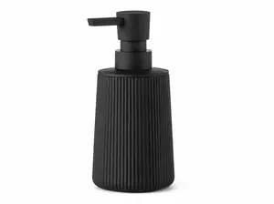 Matte Black Soap Dispenser Pump | Refillable Liquid Soap Bottle | Modern Bathroom & Kitchen Countertop Lotion Dispenser