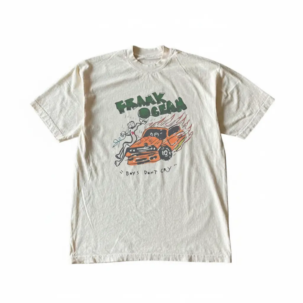 Frank Ocean T-Shirt, Vintage Graphic Shirt, Music T-Shirt, Gifts for Men Women, White Graphic Tee, Unisex Tee, Y2K T-Shirt, Gift for Frank Ocean Fan