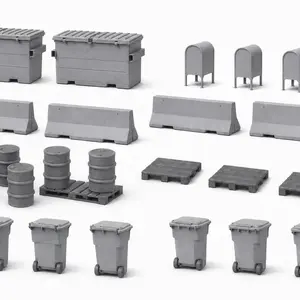 Ready to Paint 1:64 scale accessories (24 pieces)