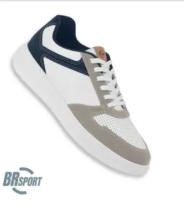 Men's Brazilian 100% Casual Sneakers, White and Black, Ultra Comfort,