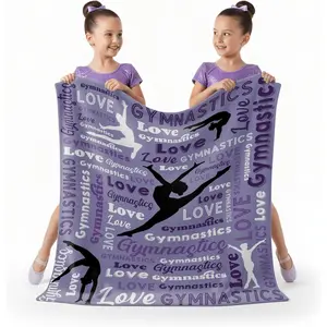 Flannel Blanket | Gymnastics Soft Flannel Throw Blanket, Perfect Inspirational Gifts For Gymnasts Girls Women Team, Ideal For Bed Couch Sofa Bedroom Home Decor | Home & Gift