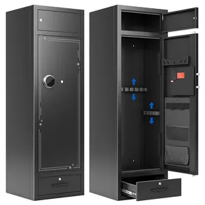 KAER 10-15 Gun Safe Rifle Safe Big Capacity Large Gun Safe for Rifle and Pistols Gun Cabinet for Home,Long Gun Safes for Shotguns with Handgun Rack,Rifle Rack,Drawer