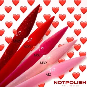 NotPolish Red / Pink Acrylic Powder 5 colors to pick- 2oz each color for Nail Art christmas holiday valentine nails