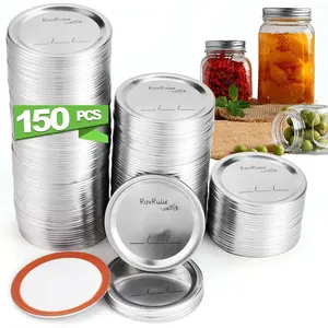 150PCS Regular Mouth Canning Lids (2.76in/70mm), Upgraded Leak-Proof Split-Type Mason Jar Lids for Ball Kerr Jars, Perfect Airtight Seal Food Grade Canning Jar Lids