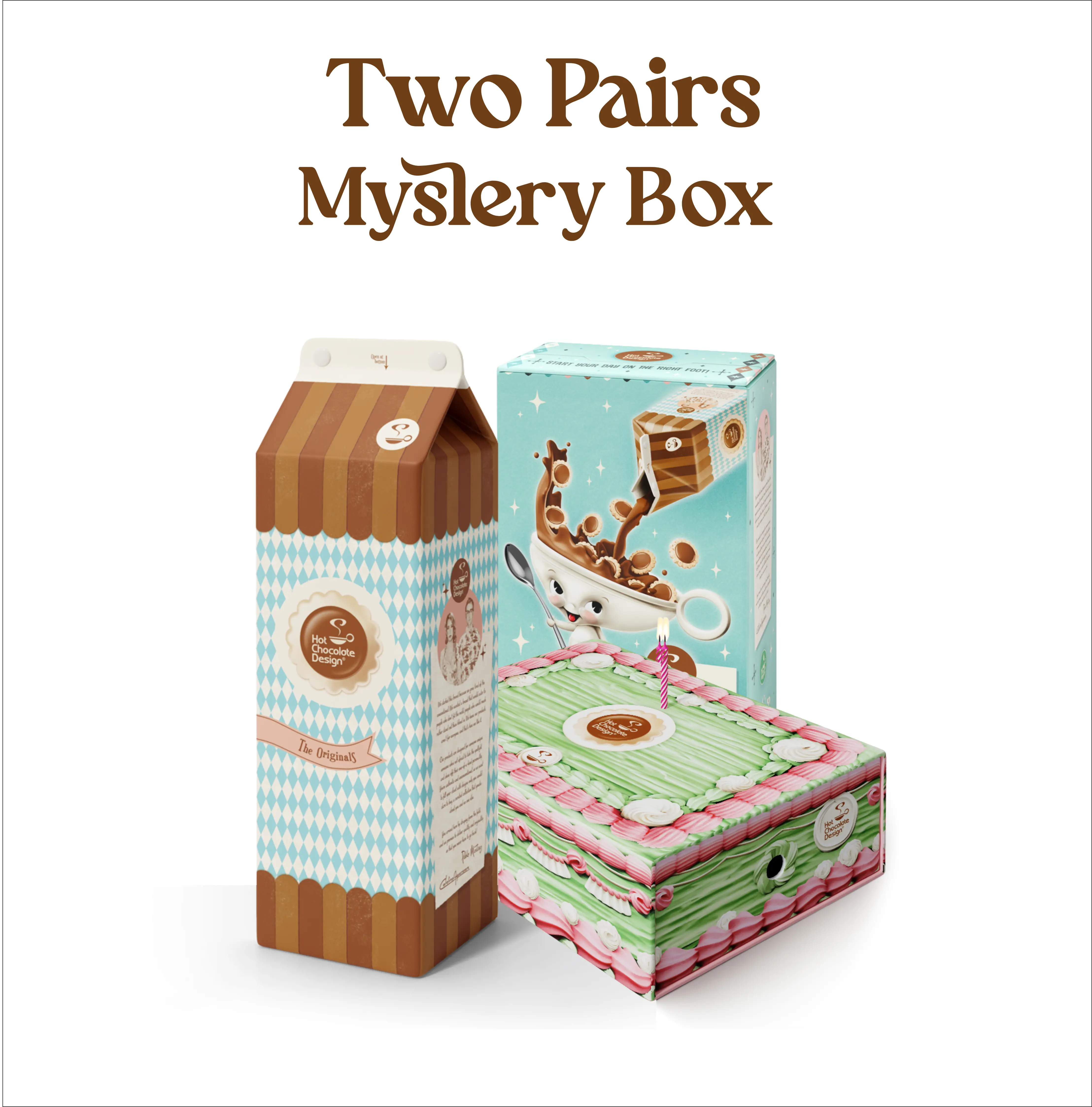 Two-Pair Mystery Box | Limited Edition Quirky Whimsical Shoes for Women by Hot Chocolate Design, Party, Collectible